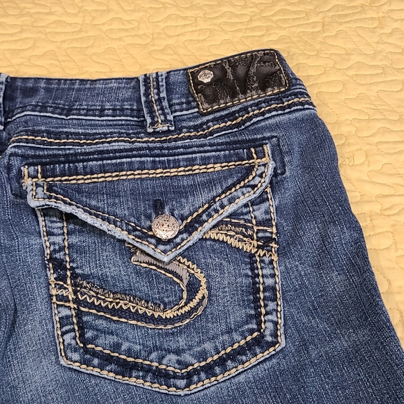 Silver Suki slim bootcut distressed jeans size 33 - Picture 8 of 10